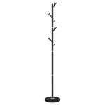 Vidaxl porte - manteau noir 175 cm fer enduit de poudre