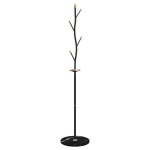 Vidaxl porte - manteau noir 177 cm fer enduit de poudre
