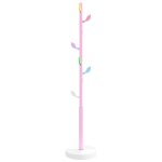 Vidaxl porte - manteau rose 172 cm fer enduit de poudre