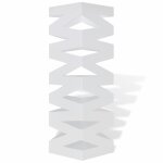 Vidaxl porte - parapluie carr  rangement blanc acier 48, 5 cm