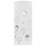 Vidaxl porte - parapluie design parapluies acier blanc