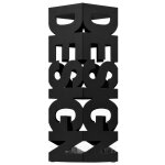 Vidaxl porte - parapluie design acier noir