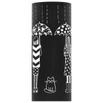 Vidaxl porte - parapluie femmes acier noir