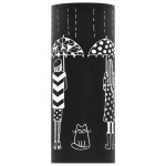 Vidaxl porte - parapluie femmes acier noir