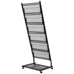 Vidaxl porte - revues 47, 5 x 43 x 133 cm noir a4