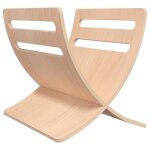 Vidaxl porte - revue en bois sur pied naturel