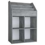 Vidaxl porte - revue pour enfants gris b�ton 71x30x114cm bois ing�nierie