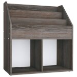 Vidaxl porte - revue pour enfants gris et chne sonoma bois d?ingnierie