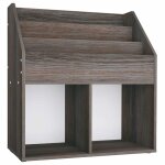 Vidaxl porte - revue pour enfants gris et ch�ne sonoma bois d?ing�nierie
