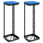 Vidaxl porte - sacs poubelles 2 pcs noir et bleu 120 l pp