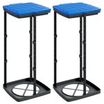 Vidaxl porte - sacs poubelles 2 pcs noir et bleu 60 l pp Vidaxl porte - sacs poubelles 2 pcs noir et bleu 60 l pp