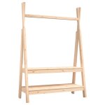 Vidaxl porte - vtements 100x45, 5x150 cm bois de pin massif