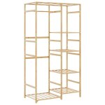 Vidaxl porte - v�tement avec �tag�res 100x50x184, 5 cm bambou