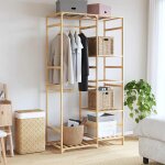 Vidaxl porte - vêtement avec étagères 100x50x184, 5 cm bambou Vidaxl porte - vêtement avec étagères 100x50x184, 5 cm bambou