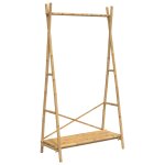 Vidaxl porte - vtement avec tagre 102x50x190 cm bambou