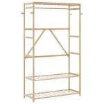 Vidaxl porte - v�tement avec �tag�res 110x40x175 cm bambou