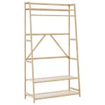 Vidaxl porte - v�tement avec �tag�res 110x40x180 cm bambou