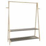 Vidaxl porte - v�tement avec �tag�res 132x45, 5x150, 5 cm bambou