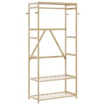 Vidaxl porte - v�tement avec �tag�res 80x40x175 cm bambou