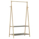 Vidaxl porte - v�tement avec �tag�res 96x45, 5x150, 5 cm bambou