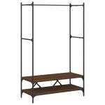 Vidaxl porte - vtements avec tagres chne marron bois d'ingnierie