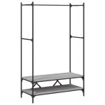 Vidaxl porte - v�tements avec �tag�res sonoma gris bois d'ing�nierie