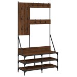 Vidaxl porte - vtements et rangement des chaussures chne marron