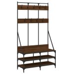 Vidaxl porte - v�tements et rangement des chaussures ch�ne marron