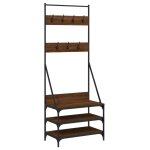 Vidaxl porte - v�tements et rangement des chaussures ch�ne marron