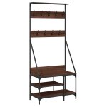 Vidaxl porte - vtements et rangement des chaussures chne marron