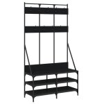Vidaxl porte - vtements et rangement des chaussures noir 100x40x184 cm