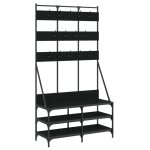 Vidaxl porte - vtements et rangement des chaussures noir 100x40x184 cm