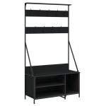 Vidaxl porte - vtements et rangement des chaussures noir 100x41x184 cm