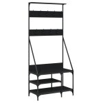 Vidaxl porte - vtements et rangement des chaussures noir 80x40x184 cm