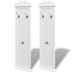 Vidaxl portemanteaux 2 pcs blanc