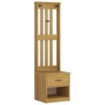 Vidaxl portemanteau sandnes 45x40x159, 5 cm bois massif pin