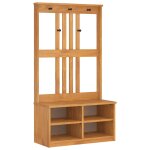 Vidaxl portemanteau sandnes 87x40x159, 5 cm bois massif pin