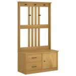 Vidaxl portemanteau sandnes 87x40x159, 5 cm bois massif pin