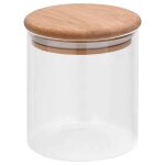 Vidaxl pots de conservation en verre couvercle en bambou 10 pcs 600 ml
