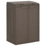 Vidaxl poubelle avec 2 portes marron 65x45x88 cm pp