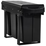 Vidaxl poubelle amovible de cuisine fermeture en douceur 36 l