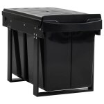 Vidaxl poubelle amovible de cuisine fermeture en douceur 48 l