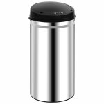 Vidaxl poubelle  capteur automatique 50 l acier inoxydable