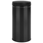 Vidaxl poubelle � capteur automatique 70 l acier au carbone noir