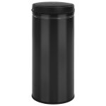 Vidaxl poubelle  capteur automatique 80 l acier au carbone noir