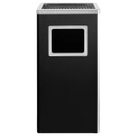 Vidaxl poubelle � cendrier d'h�tel 45 l acier noir