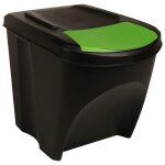 Vidaxl poubelles empilables 3 pcs anthracite 75 l