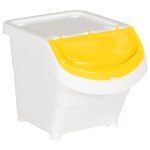 Vidaxl poubelles empilables avec couvercles 3 pcs blanc pp 78 l