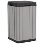 Vidaxl poubelle d'ext�rieur gris 38x38x65 cm pp