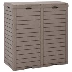 Vidaxl poubelle d'ext�rieur marron clair 78x41x86 cm polypropyl�ne